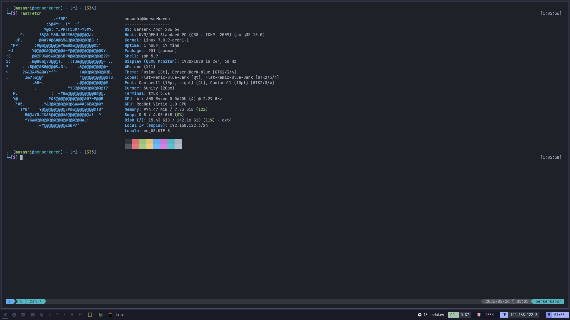 BerserkArch DWM Desktop