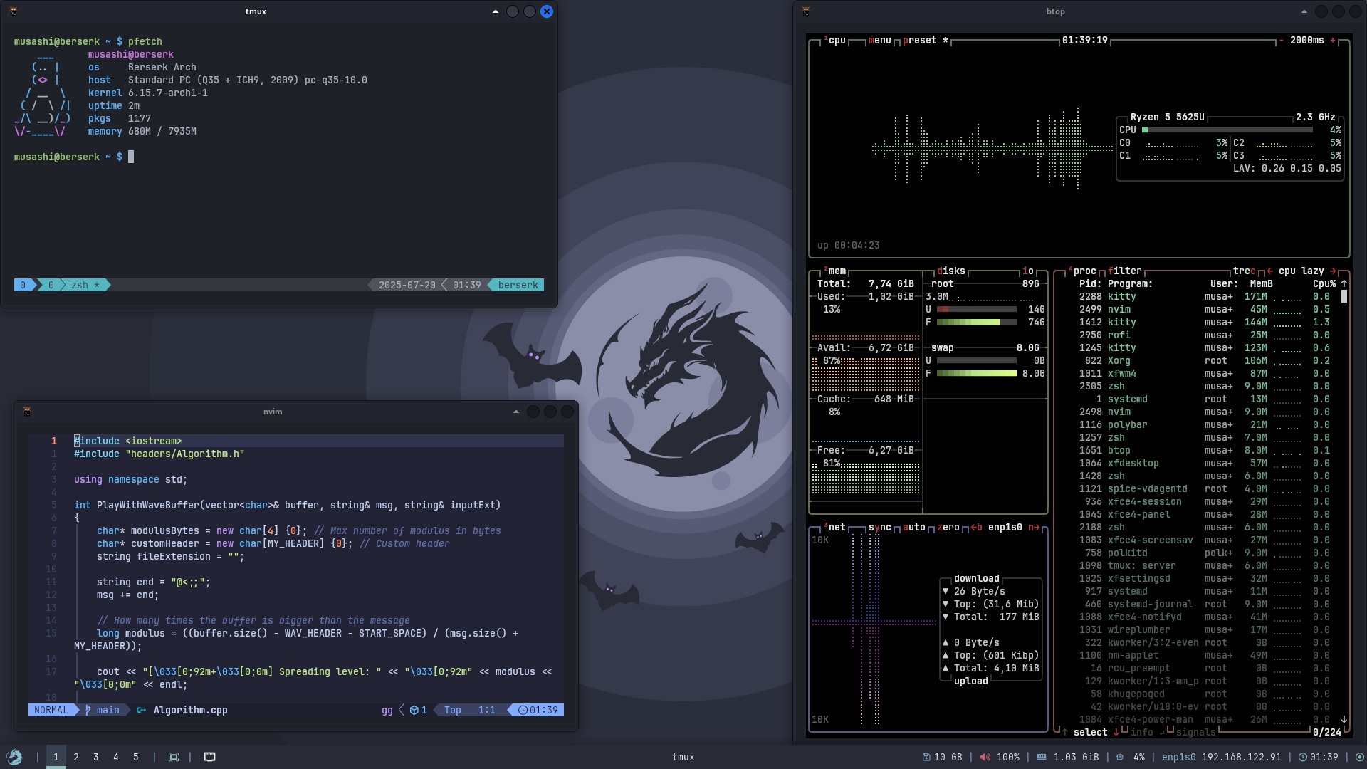 BerserkArch XFCE4 Desktop